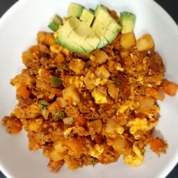 soy chorizo scramble