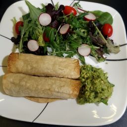 jackfruit and potato taquitos