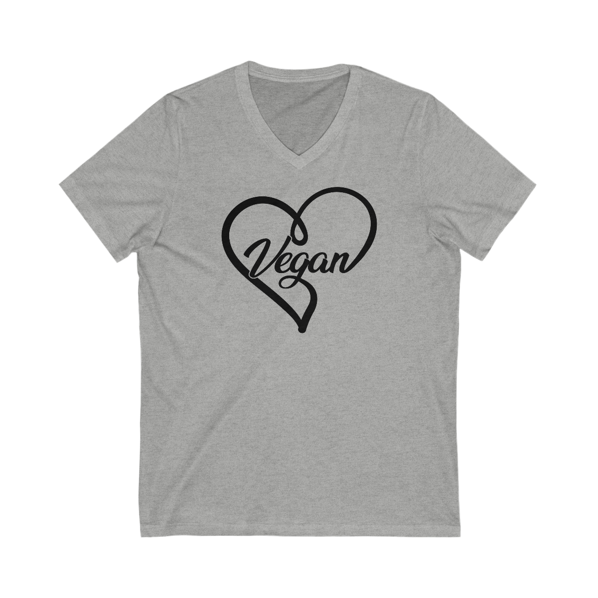 Vegan Love Heart Outline Shirt – Wear Your Compassion Proudly!