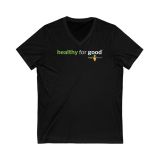 Healthy for Good Black V-Neck T-Shirt – Lifestyle Motivation